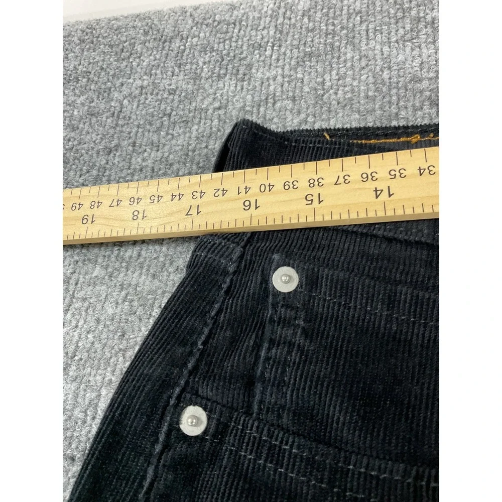 Levis 502 Corduroy Pants Mens 32x30 Black Regular Taper Stretch Casual Modern Fi